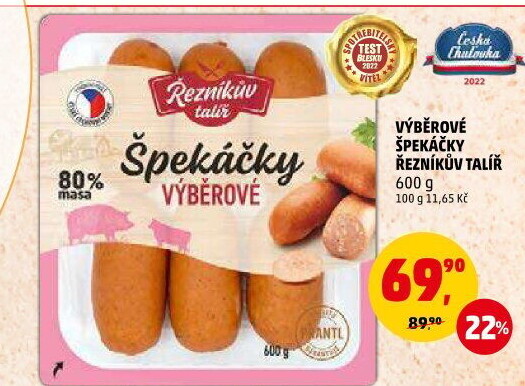 Špekáčky výběrové Řezníkův talíř