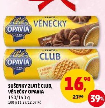 Sušenky Zlaté Club Opavia