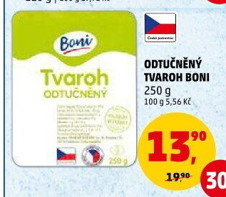 Tvaroh měkký odtučněný Boni