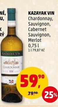 Víno Chardonnay Kazayak