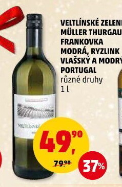 Víno Veltlínské zelené Vinné sklepy Podivín