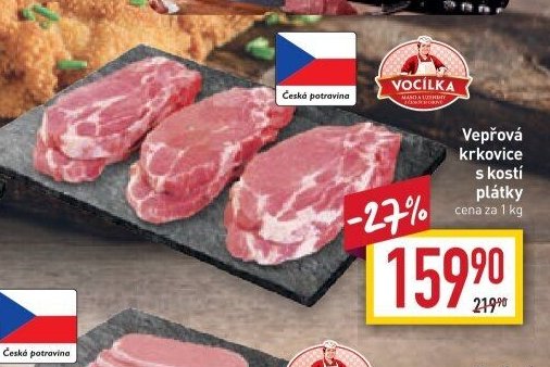 Vepřová krkovice s kostí plátky