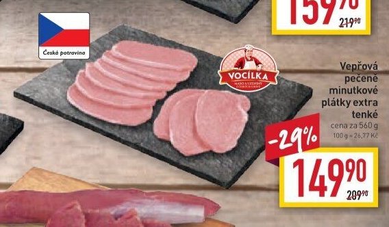 Vepřová pečeně minutkové plátky extra tenké