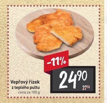 Vepřový řízek z teplého pultu