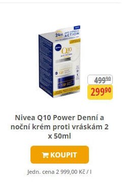 Nivea Q10 Power Denní a noční krém proti vráskám 2 x 50ml