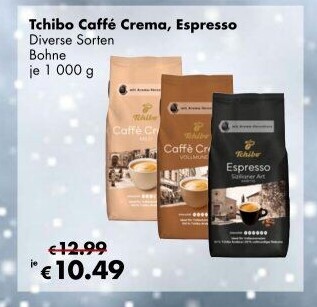 Zrnková káva Caffé Crema Tchibo