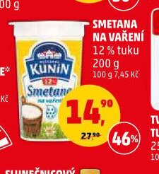 Smetana na vaření Kunín