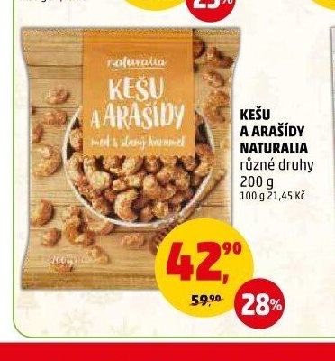 KEŠU A ARAŠÍDY NATURALIA