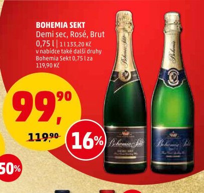 Bohemia Sekt Demi sec, Rosé, Brut 0,75 l