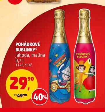 Pohádkové bublinky jahoda, malina 0,7 l