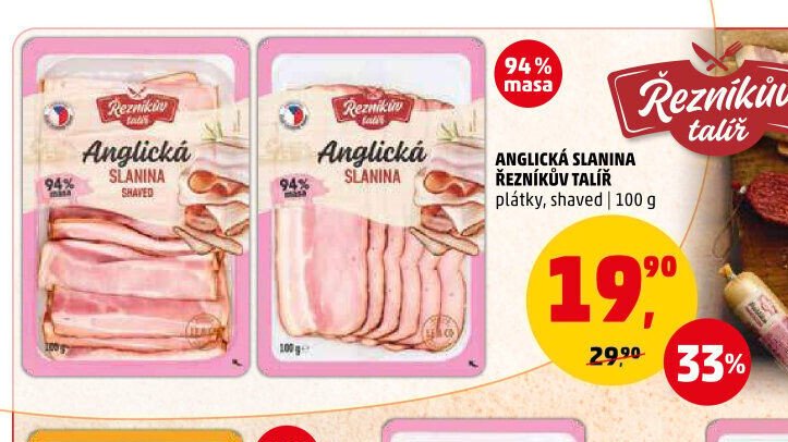 Anglická slanina Řezníkův talíř