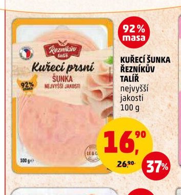 Kuřecí šunka Řezníkův talíř nejvyšší jakosti