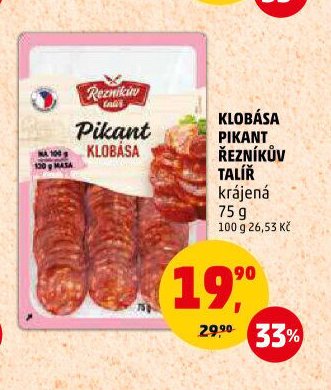 Klobása Pikant Řezníkův talíř