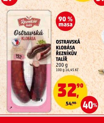 Ostravská klobása Řezníkův talíř