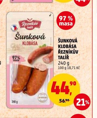 ŠUNKOVÁ KLOBÁSA ŘEZNÍKŮV TALÍŘ