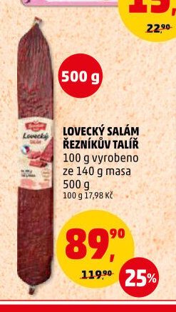LOVECKÝ SALÁM ŘEZNÍKŮV TALÍŘ