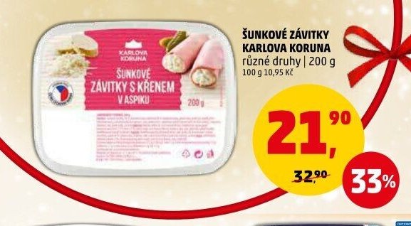 Šunkové závitky Karlova Koruna