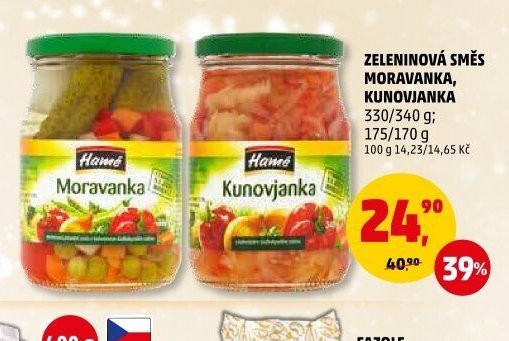 ZELENINOVÁ SMĚS MORAVANKA, KUNOVJANKA