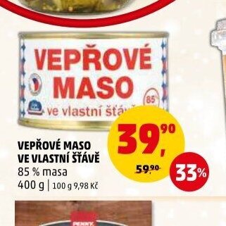 VEPŘOVÉ MASO VE VLASTNÍ ŠŤÁVĚ