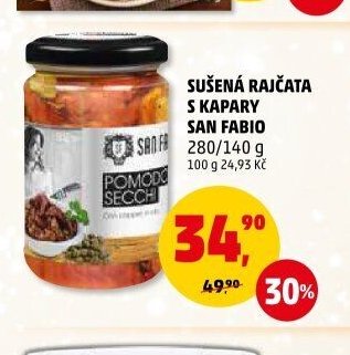 SUŠENÁ RAJČATA S KAPARY SAN FABIO