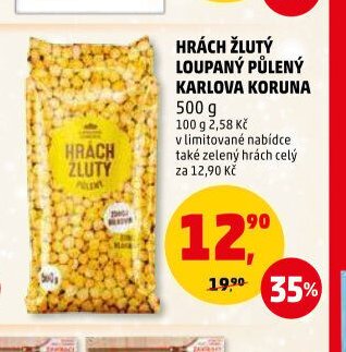 HRÁCH ŽLUTÝ LOUPANÝ PŮLENÝ KARLOVA KORUNA
