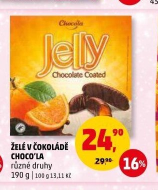 ŽELÉ V ČOKOLÁDĚ CHOCO'LA