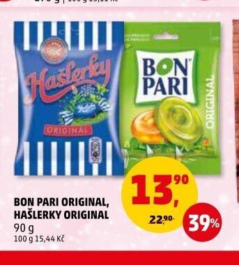 BON PARI ORIGINAL, HAŠLERKY ORIGINAL