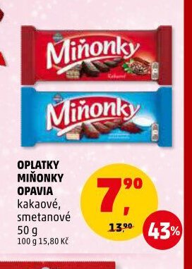 Oplatky Miňonky Opavia
