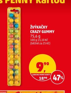 Žvýkačky Crazy Gummy