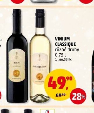 Vinium Classique různé druhy