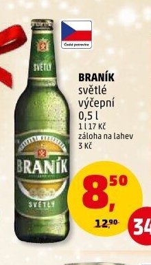 BRANÍK světlé výčepní 0,5 l