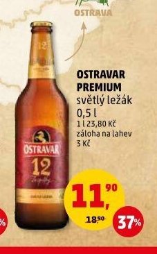 OSTRAVAR PREMIUM světlý ležák 0,5 l