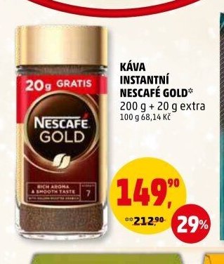 KÁVA INSTANTNÍ NESCAFÉ GOLD