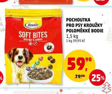 Pochoutka pro psy kroužky poloměkké Bodie