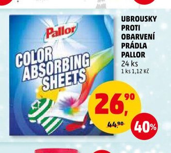 Ubrousky proti obarvení prádla Pallor