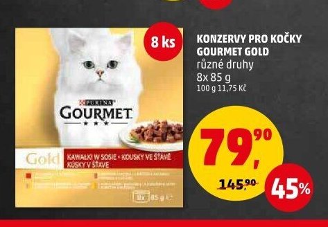 Konzervy pro kočky Gourmet Gold