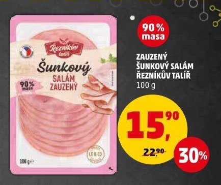 ZAUZENÝ ŠUNKOVÝ SALÁM ŘEZNÍKŮV TALÍŘ
