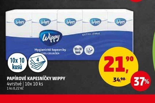 PAPÍROVÉ KAPESNÍČKY WIPPY