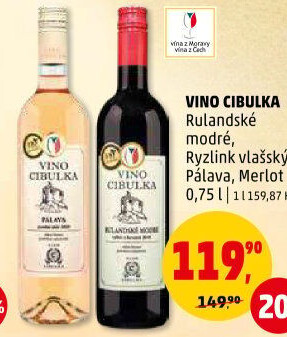 Víno Rulandské modré bio Víno Cibulka