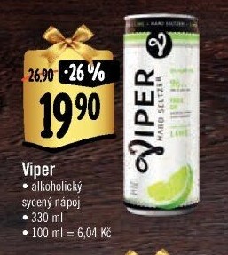 Alkoholický nápoj Hard Seltzer Viper