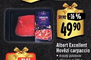 Hovězí carpaccio Albert Excellent