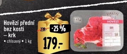 Hovězí přední bez kosti - krk