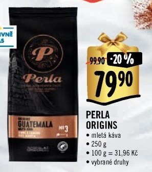 Mleté kávy Origins AH Perla