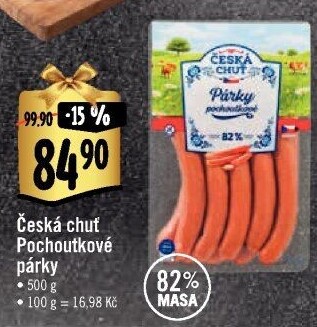 Párky pochoutkové Česká chuť