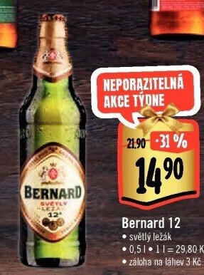 Pivo ležák 12° Bernard