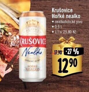 Pivo nealkoholické Královsky hořké Krušovice