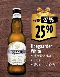 Pivo světlé pšeničné White Hoegaarden