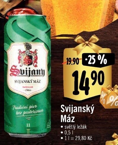 Pivo světlý ležák 11° Svijanský Máz Svijany
