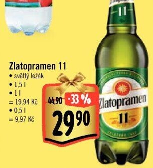 Pivo světlý ležák 11° Zlatopramen