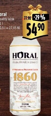 Pivo světlý ležák Horal